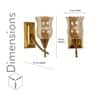 ELTHAM Amber Glass and Brass Metal Wall Light