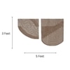 Abstract Handmade Natural Wool Wall Art Beige Textured 2 Panel Set 5 x 3 Feet