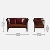 Urdhan 2 Seater Sofa in Honey Finish