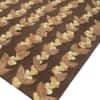 Jaipur Rugs Botanical Wool And Viscose 6x9 Feet Dark Brown And Indian Brown Hand Tufted Rug Carpet