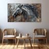 The Castle Decor Modern Horses Wall Painting Wooden Framed 27x48 Inch (Style 2)