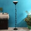 Finnley Black Metal Floor Lamp with Black Iron Base