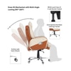Ettorez Otimo Premium High Back  Boss Chair In Cream And Tan Colour