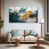 The Castle Decor Flower Wall Painting Wooden Framed Digital Painting 27x48 Inch
