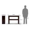 Epsilon Solid Wood Console Table in Mahogany Finish