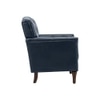 Jones Pu Leather W in g Chair in Blue