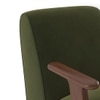Nido Fabric Lounge Chair In Deep Olive Velvet Colour