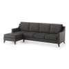 Abbey Sectional Sofa (Colour : Steel, Cushion : Soft, Seater : Left Aligned 3 Seater + Left Aligned Chaise)