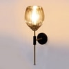 Devansh Metal Electric Wall Light in black Colour with Lavender Shade Count of 1 Light