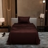 Stoa Paris 300 TC Satin Bedsheet Single Bed with Pillow Covers in Hot Chocolate