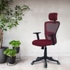 Dreaceo High Back Ergonomic Chair in Maroon Colour