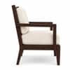 Rene High Back Accent Chair in Walnut Finish