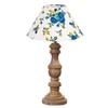 Devansh Multicolor Cotton Table Lamp With  Wood Natural Base (10X18 Inches)-38