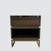 Huch Series Bedside Table with Stone Top and MS Powder Coated Gold Base