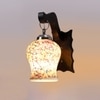 Devansh Solid Wood Electric Wall Light in Brown Colour with Multi Shade Count of 1 Light