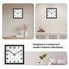 Spaces Unhooked Reversed Numeral Square Wooden Wall Clock