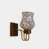 Devansh Metal Electric Wall Light in Black Colour with Orange Shade Count of 1 Light