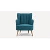 Lerrot Accent chair Velvet in T Blue Color