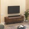 Blesky Mini Engineering Wood Floor Standing Tv Entertainment In Brown Maple Finish