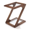 Zeta Solid Wood Side Table in Teak Finish