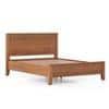 Toledo Solid Wood King Size Non Storage Bed In Amber Walnut Finish