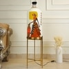 Vividis Metal and Glass Electric Floor Lamp in White Colour