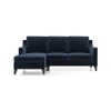 Abbey Sectional Sofa (Colour : Cobalt, Cushion : Hard, Seater : Left Aligned 2 Seater + Left Aligned Chaise)
