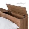 Vienta Engineered Wood King  Size Upholstered Bed With Box Storage (Brentwood Oak Brown Finish)