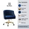 Doe Buck Clemence Modern Blue Tufted Velvet Office Chair