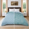 Kiara Green Floral Cotton Comforter Double Bed Reversible 350 Gsm Size 240 X 220 Cms