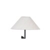 Frian Off White Fabric Floor Lamp with Black Iron Base