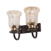 Eliante Modern Wall Lights Mild Steel, Glass & Glass Material Brown,Gold & Golden Finish
