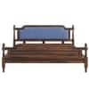 Regal Shesham Solid Wood King Size Bed Non Storage Bed In Provincia Teak Finish