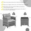 Carry Bird Wicker Patio Furniture Outdoor Balcony Chairs In Grey Colour
