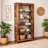 Krishu Solid Wood  Bookshelf in Honey Oak Finish