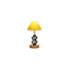 Alexandria Yellow cotton Table lamp with Wood & Iron Base