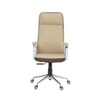 Ettorez Lexus Hb Ultra Premium Leatherette Office Chair In Beige And Mocha Colour