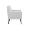 Thomas Boucle Fabric Arm Chair in White Colour
