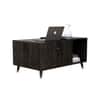 Hexa Engineered Wood Center Table With Storage And Open Rack In Flower Wenge