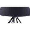 Maisey Black Fabric Shade Table Lamp with Black Iron Base