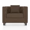Windsor Premium 1 Seater Fabric Sofa in Truffle Beige Velvet Colour