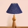 Devansh Blue Jute Table Lamp With Wood Natural Base (10X18 Inches)-37