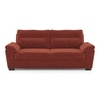 Adelaide Essential 3 Seater Fabric Sofa In Dark Coral