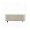Leroj  Boucle 2 Seater Ottoman Bench with Storage  in Off White  Color
