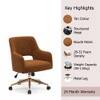 Doe Buck Lotsee Modern Brown Boucle Office Chair