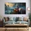 The Castle Decor Krishna Ji Wall Painting Wooden Framed 27x48 Inch (Style 2)