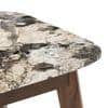 Lunar Alaska Exotic Stone 4 Seater Dining Table with Rickman Lounge Chair Set