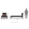 Boston Solid Wood Single Size Bed In Mahogany Finish
