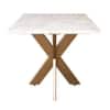 Nextstep Marble End Table Golden Finish