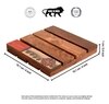 Coaster Wooden Handcrafted with Tribal Art (Set of 4) (4x4")